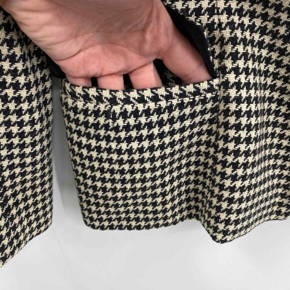 Vintage‎ Ralph Lauren Purple Label Jacket Womens 6 Black White Houndstooth Wool - Picture 5 of 9